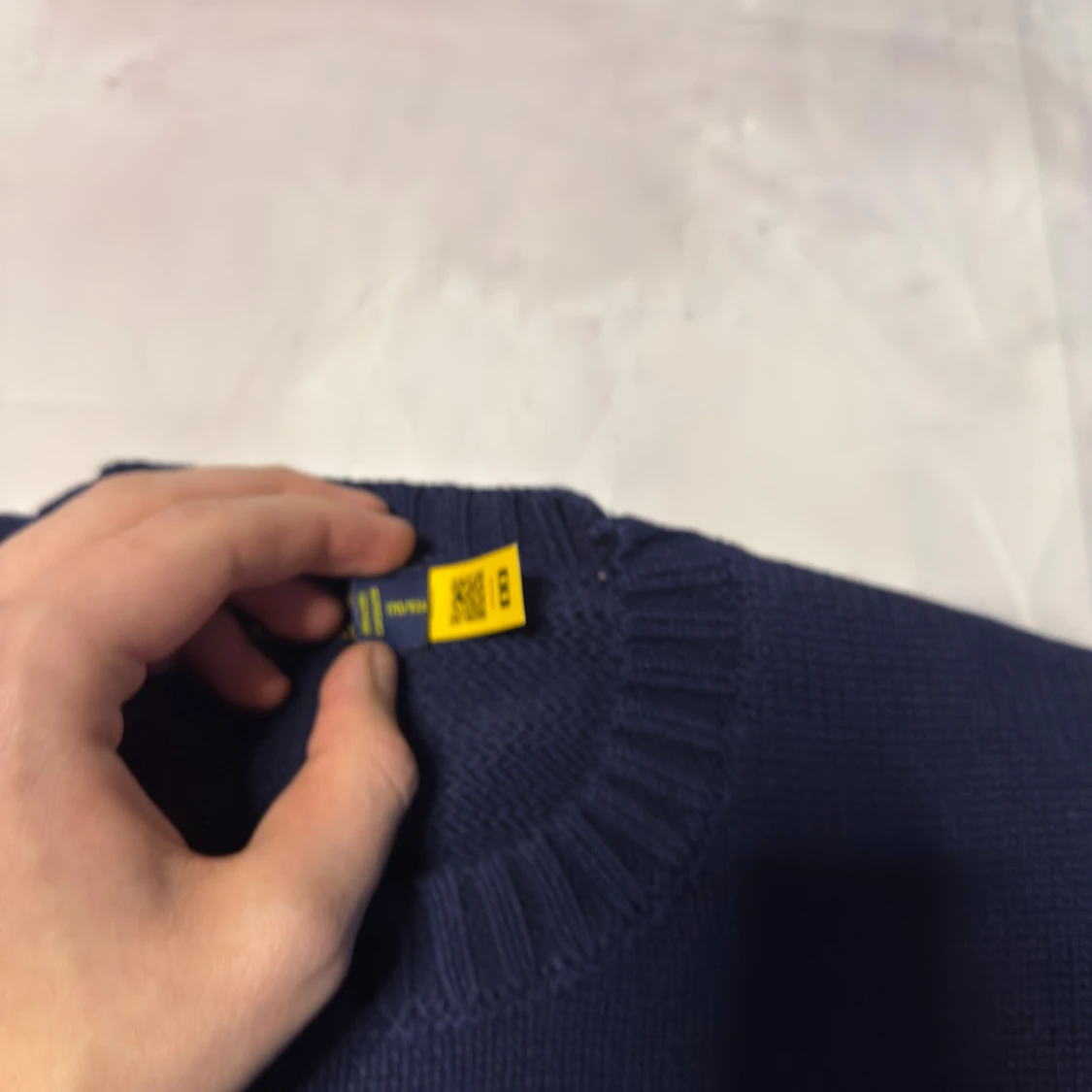 Marinblå stickad tröja Polo Bear - 2