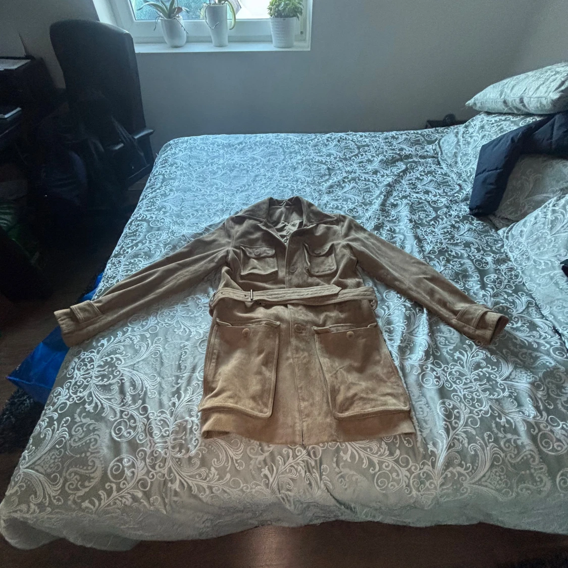 Beige mocka trenchcoat Castor solleu 