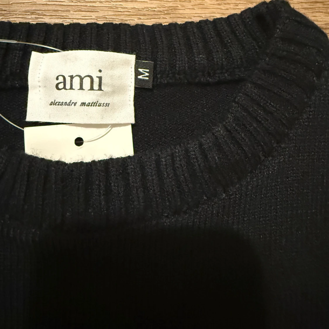 Svart stickad tröja Ami Paris  - 4