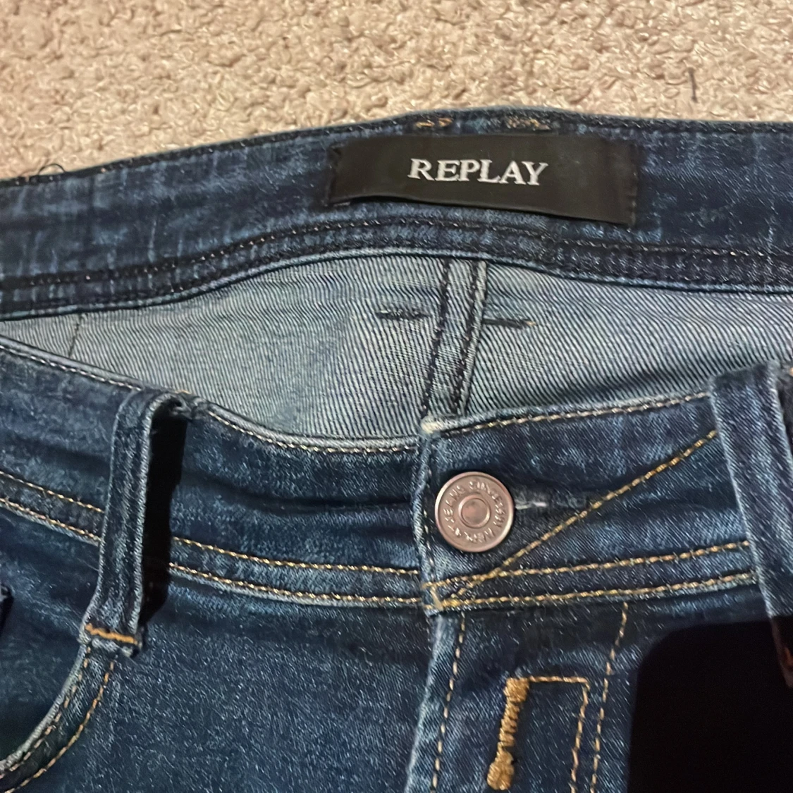 Replay blå jeans med raka ben - 1