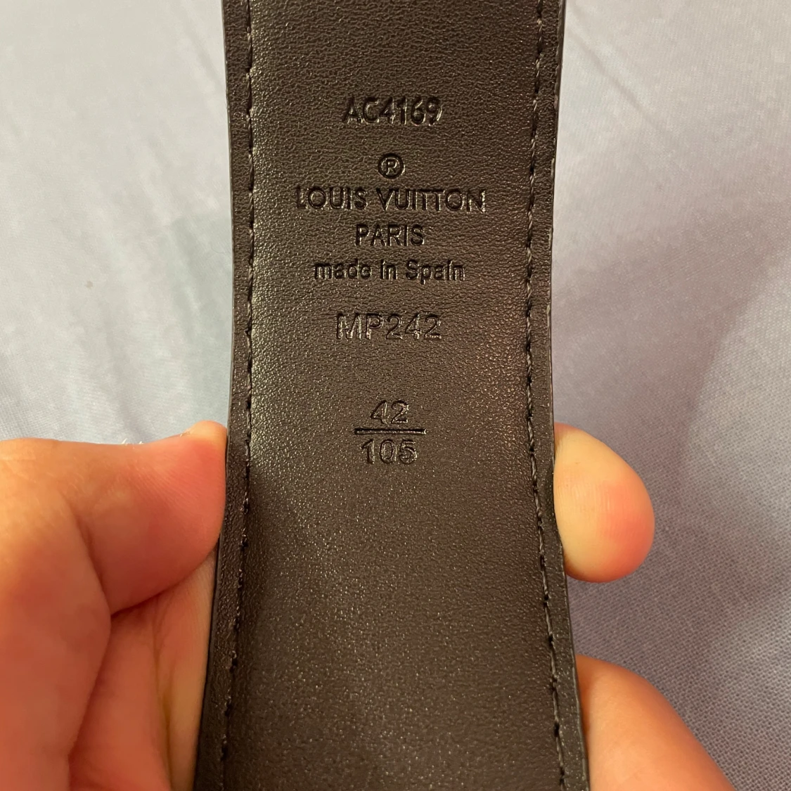 Svart L skärp i skinn - 4