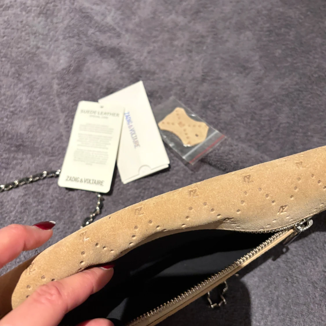 Beige mocka axelväska Zadig & Voltaire - 3