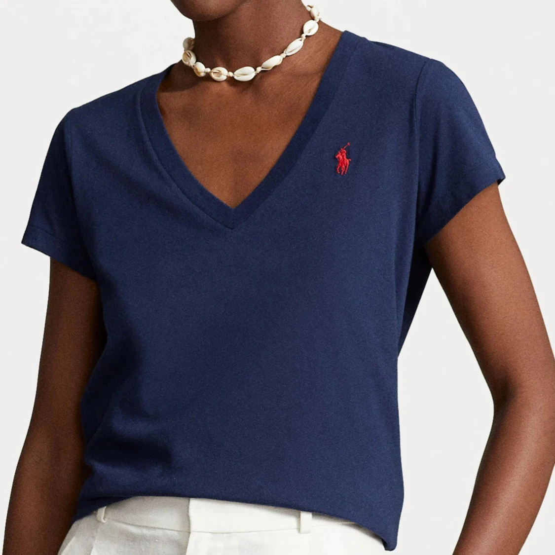 Mörkblå V ringad Ralph Lauren T shirt