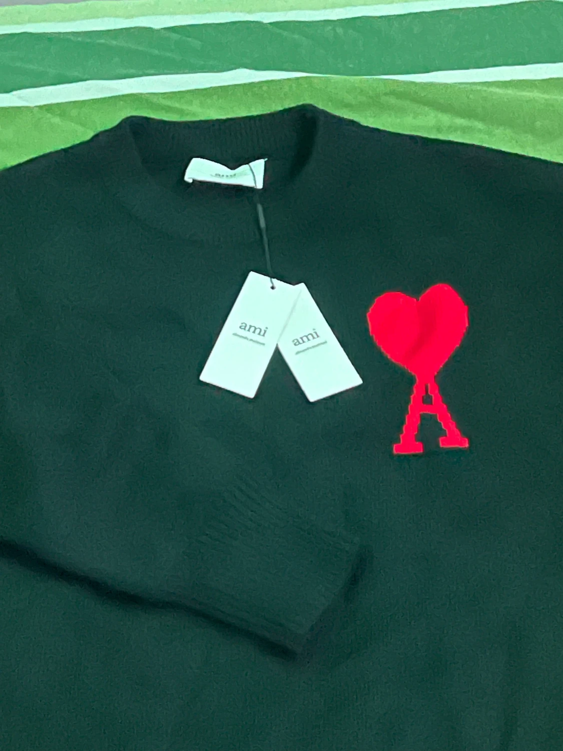 Svart stickad tröja från Ami Paris - 2