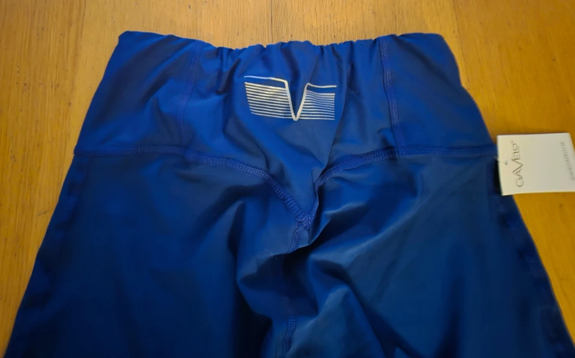 Blå leggings från Gavelo med ribbade detaljer - 