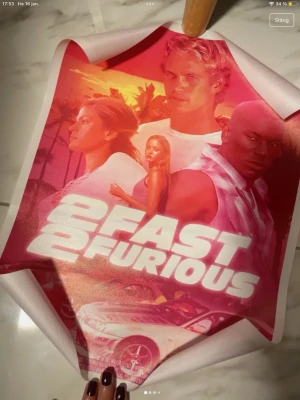Fast and furious poster  - Ny, 42x32 cm