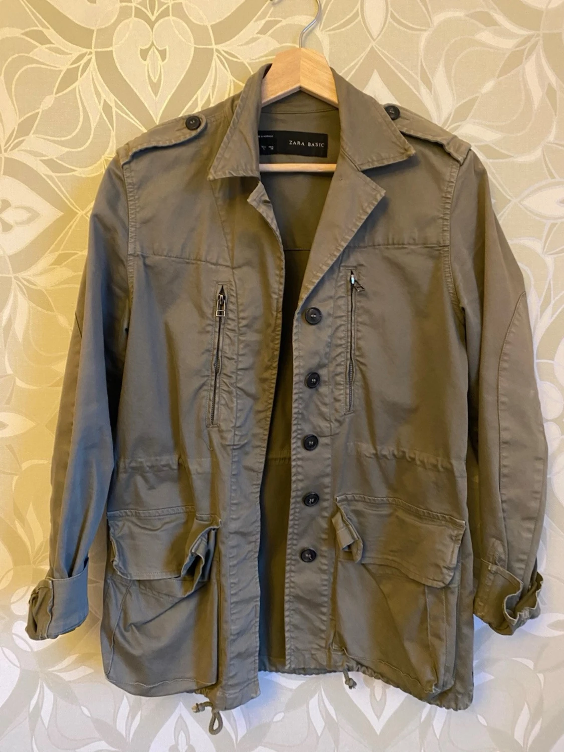 Olivgrön parkajacka från Zara Basic - 3