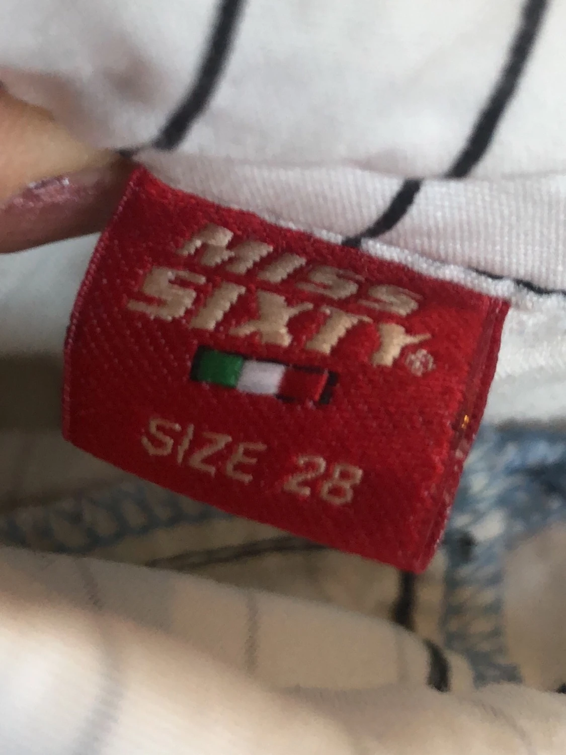 Randiga vita byxor från Miss Sixty - 2