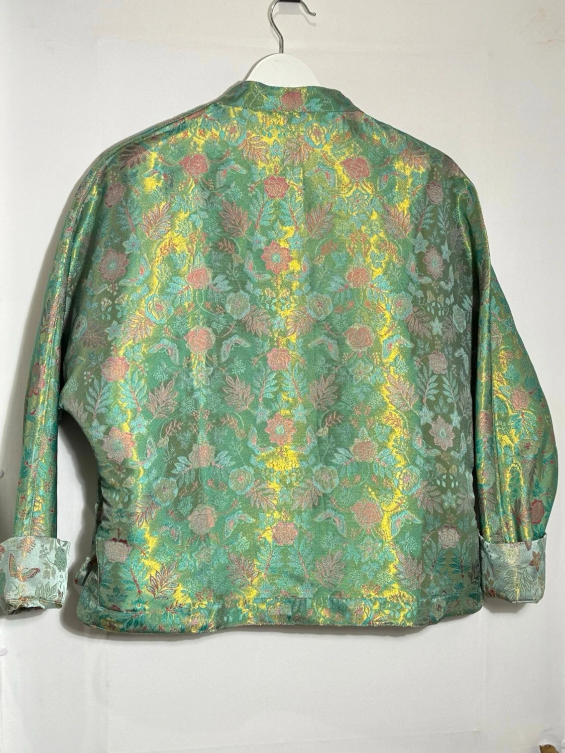 Silkesjacka i 100 % siden – konstnärligt mönster  - 6