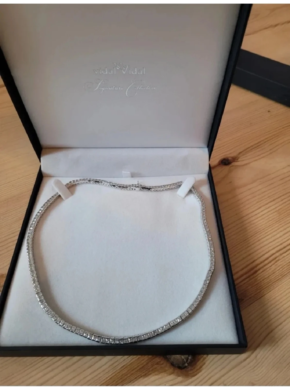 Silverfärgad platina-pläterad halskedja Vidal & Vidal - 1