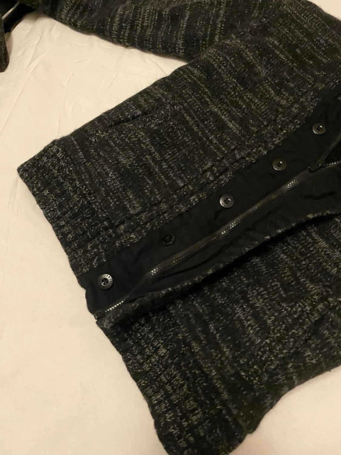  Stickad fodrad ull cardigan   - 4