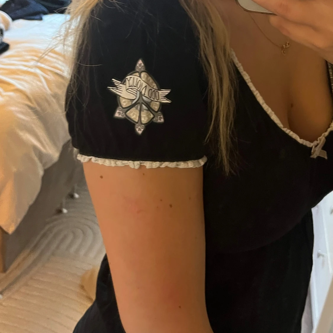 Svart Odd Molly topp med spetsdetaljer - 1