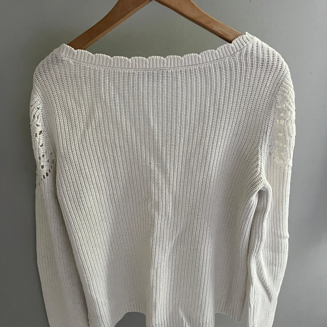 Vit stickad tröja från VILA - 2
