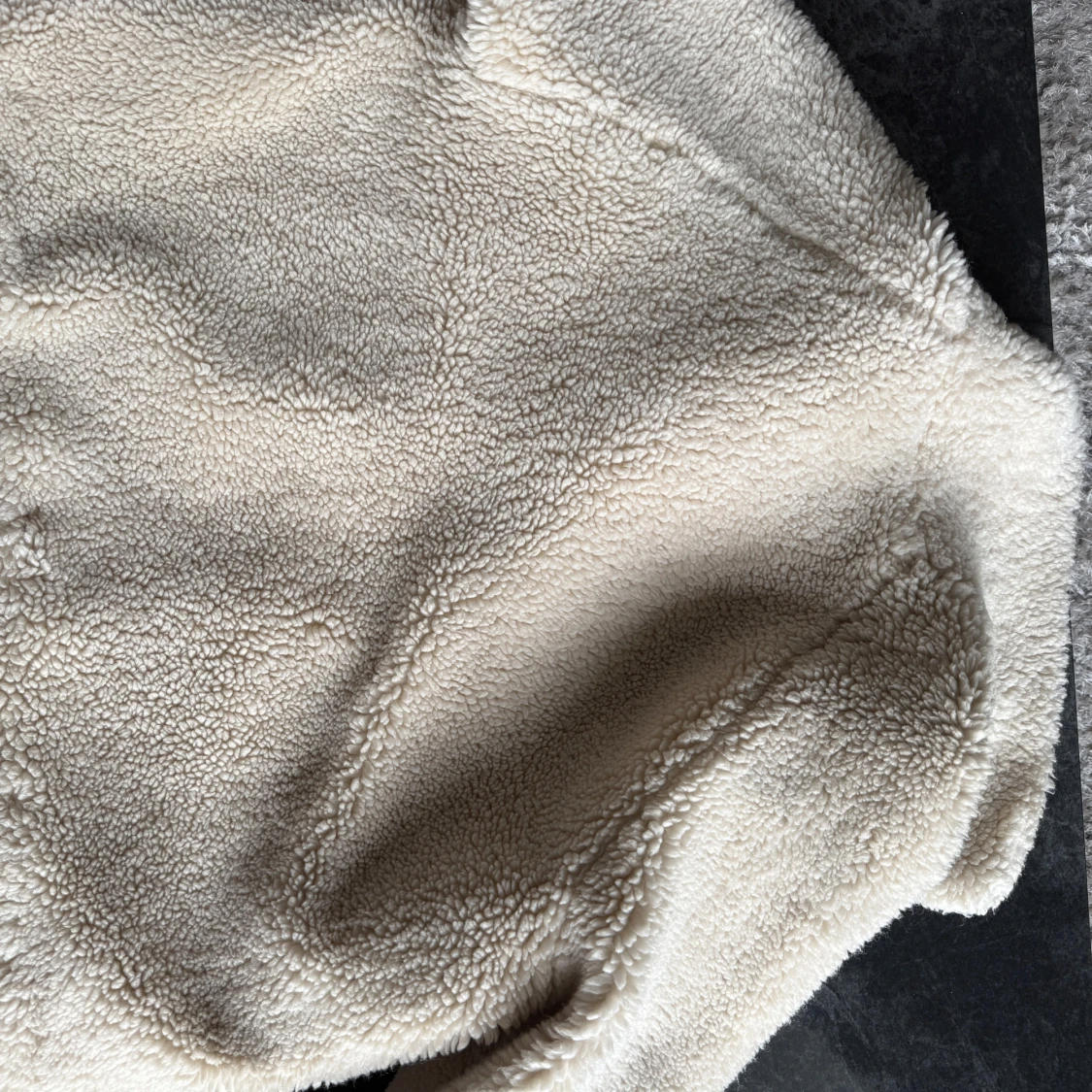 Varm Beige teddyjacka från H&M - 4