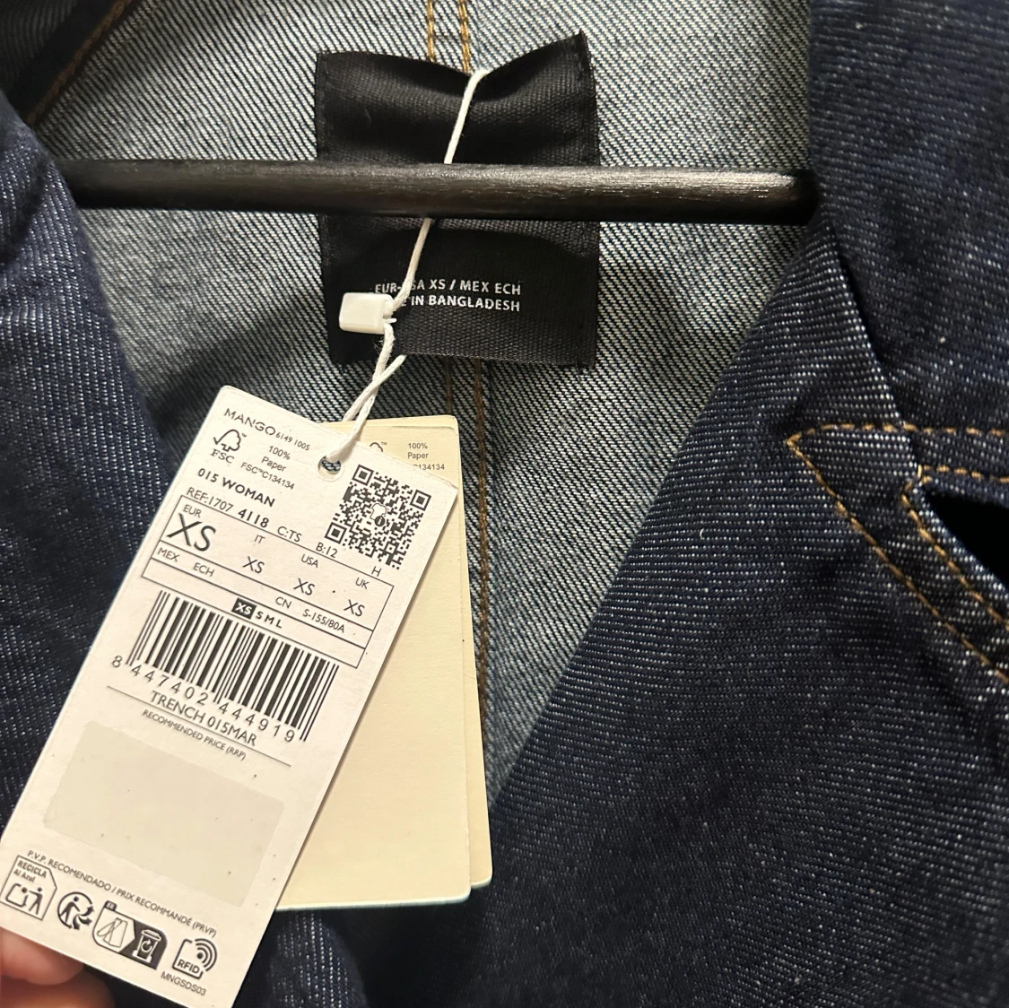 Mörkblå jeans trenchcoat  - 2