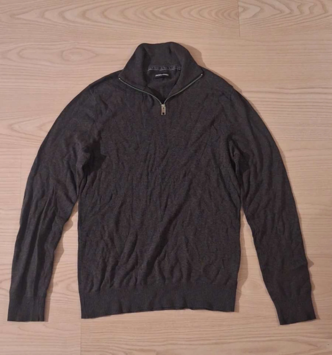 Mörkgrå half zip tröja Jack & Jones