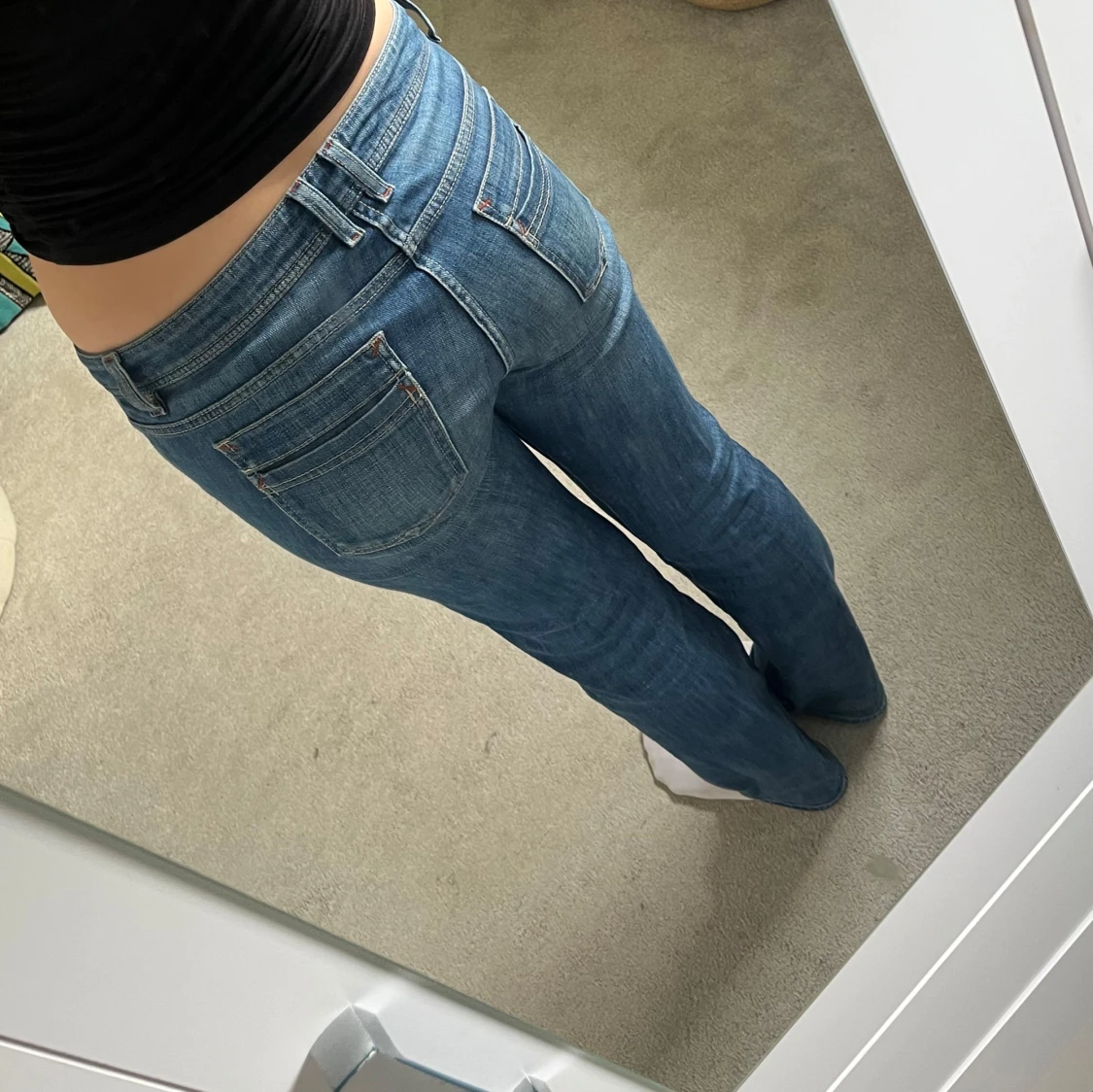 Blå bootcut jeans - 1