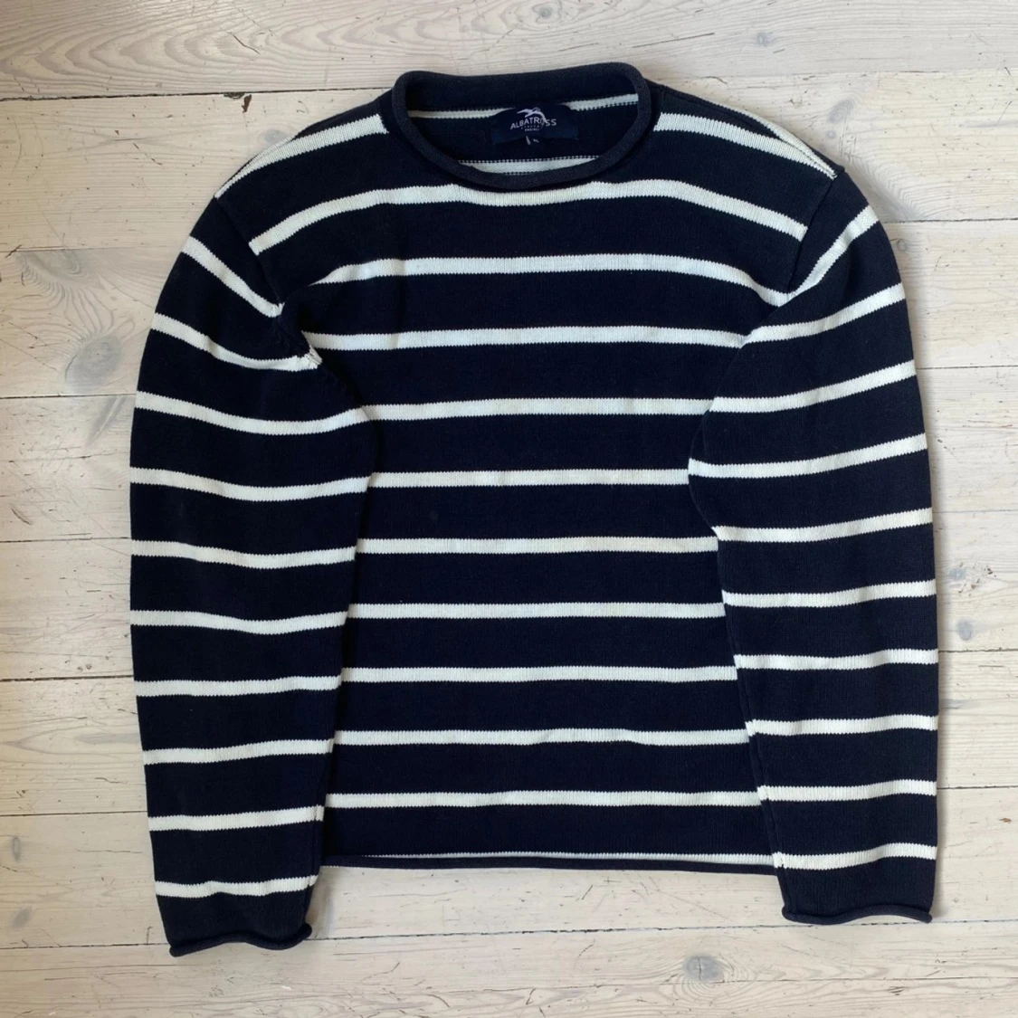 Randig stickad tröja - 3