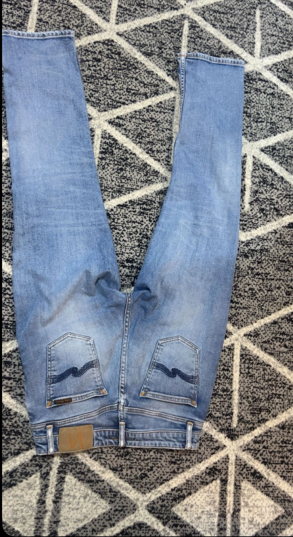 Ljusblå Nudie Jeans straight fit W28 L30