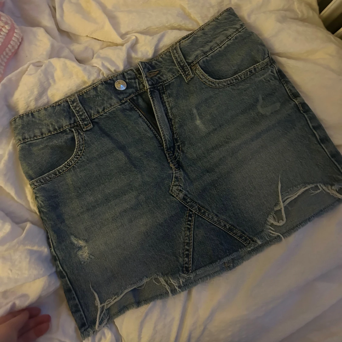 Kort jeans kjol - 1
