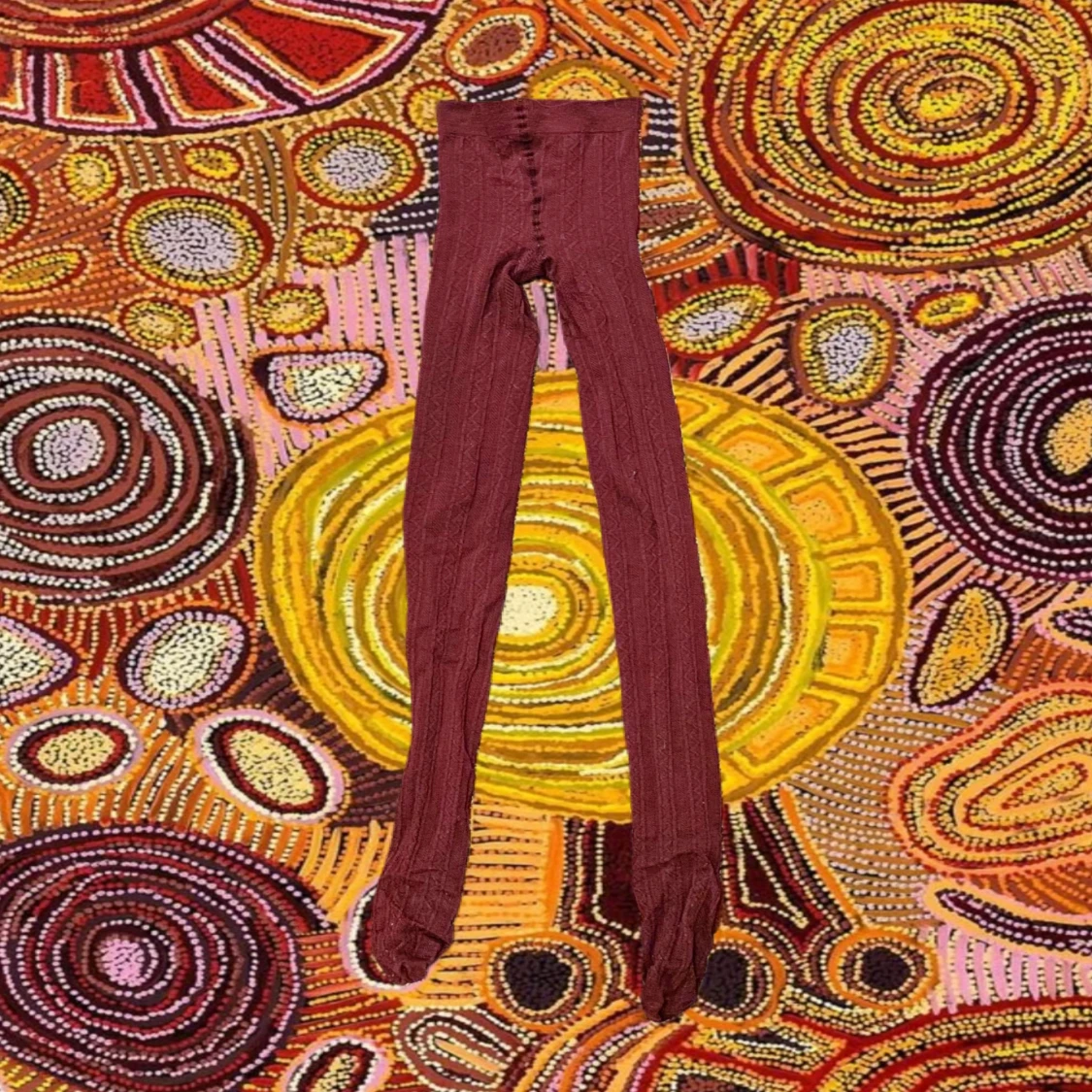 Burgundy strumpbyxor  - 2