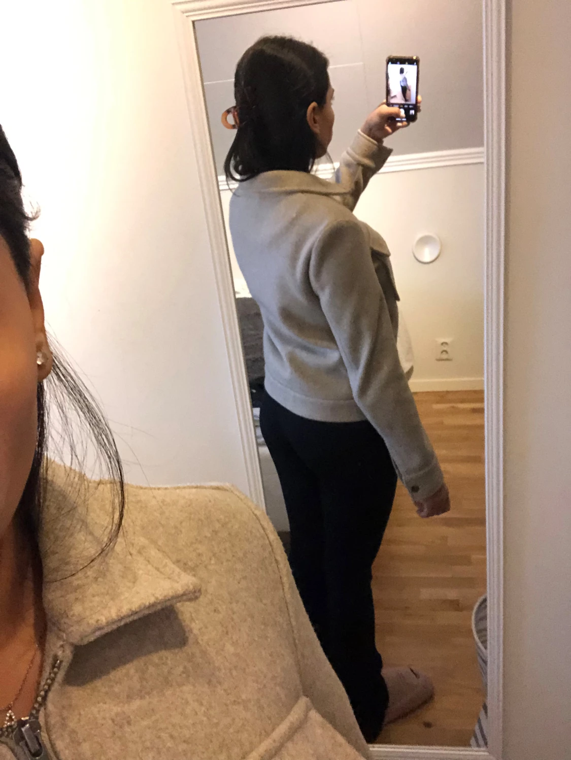 Beige kappa/overshirt  från Pieces - 3