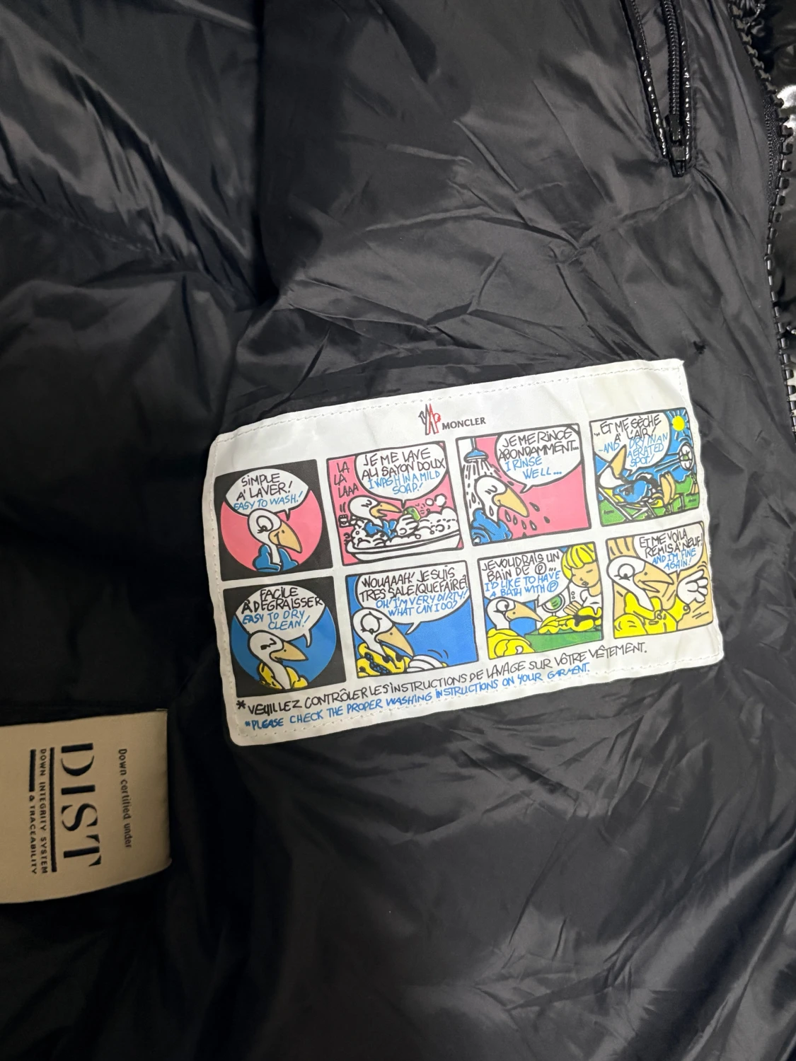 Svart Moncler pufferjacka med huva - 3