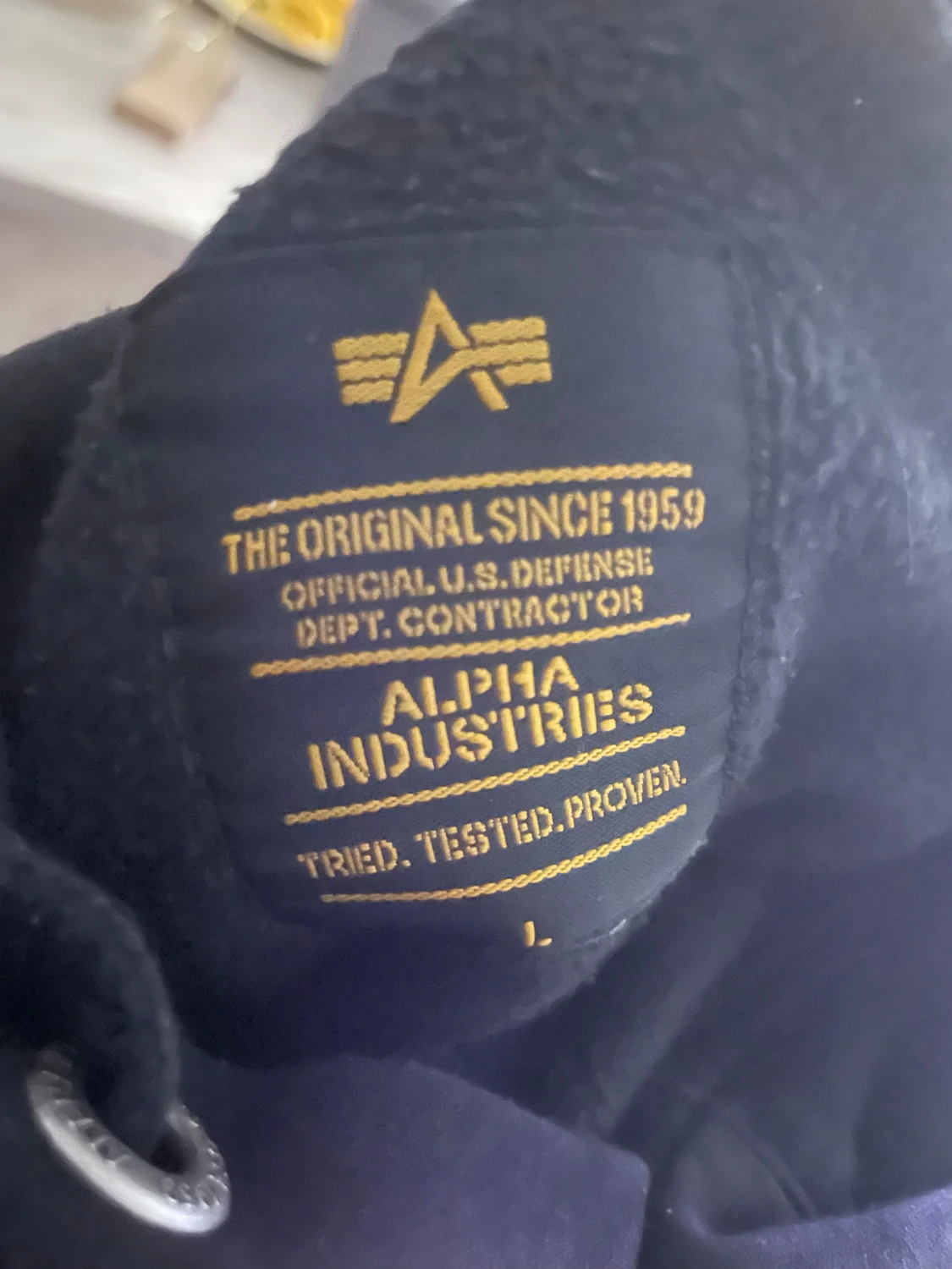 Svart hoodie Alpha Industries L - 2