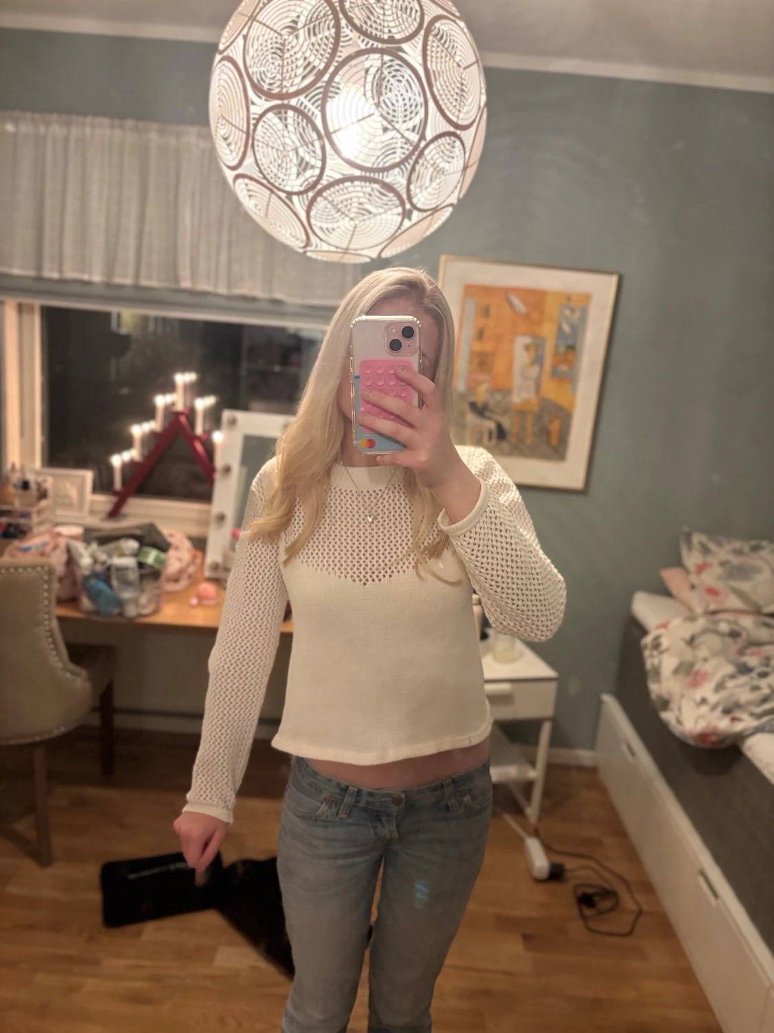 Snygg beige tröja - 2