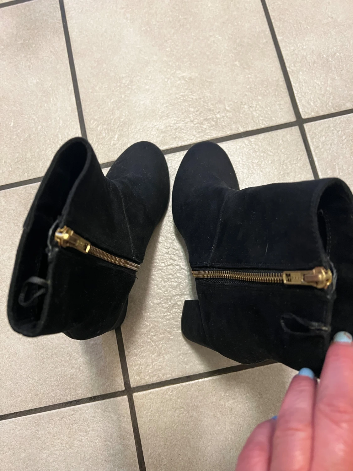 Svarta mocka boots med klack - 4