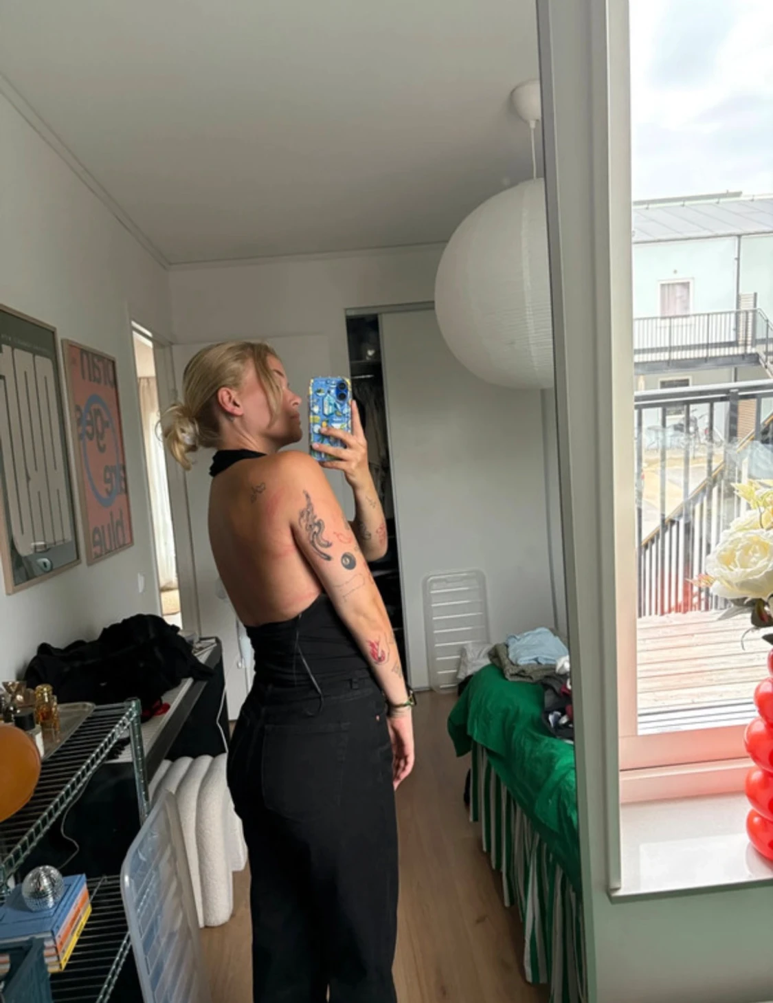 Svart halterneck topp - 1