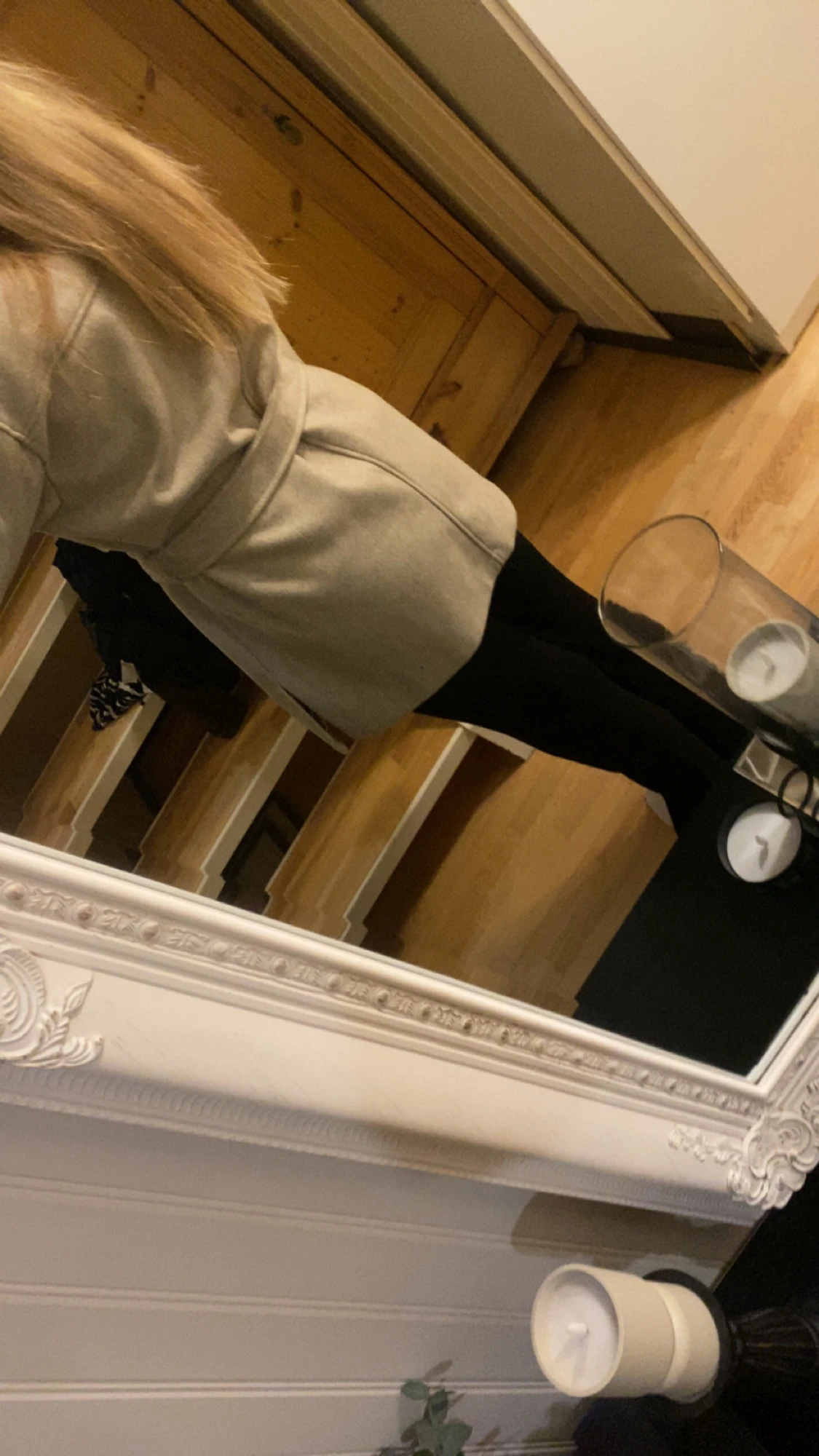 Beige overshirt från Zara med bälte - 1