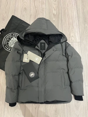  Grå Canada Goose jacka  - Snygg grå pufferjacka från Canada Goose med huva. Har används runt 5-6 gånger, så den är i perfekt skick. Säljer den då den är lite för stor för mig. Köptes på plick så kan ej garantera äkthet. PRISET ÄR EJ HUGGET I STEN VID SNABB AFFÄR, OM DU KÖPER JACKAN INNOM 24 TIMMAR FÅR DU 5% RABBAT(125 kr i det hära fallet)💨💨‼️