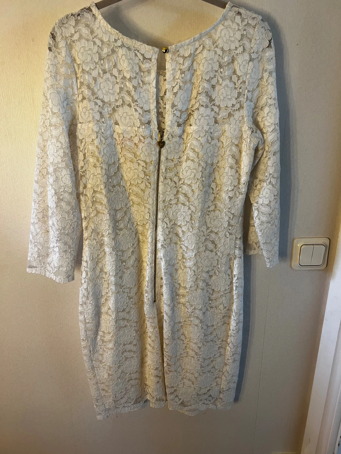 Vit spetsklänning med dragkedja - 2