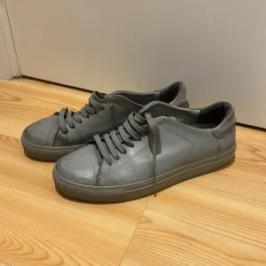 Grå sneakers från Arigato - Snygga grå sneakers från Arigato. Slitna men mycket kvar att ge. Se bilder för skick, skickar gärna fler. 