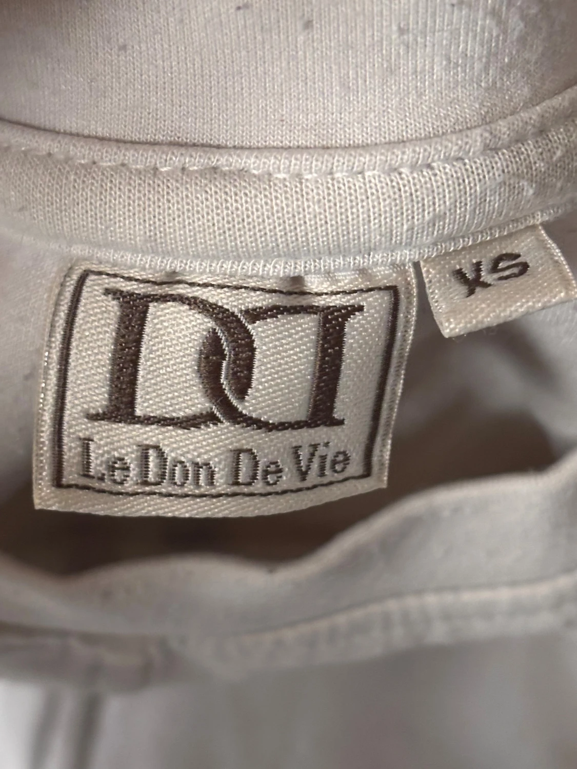 Vit croppad sweatshirt Le Don De Vie - 2