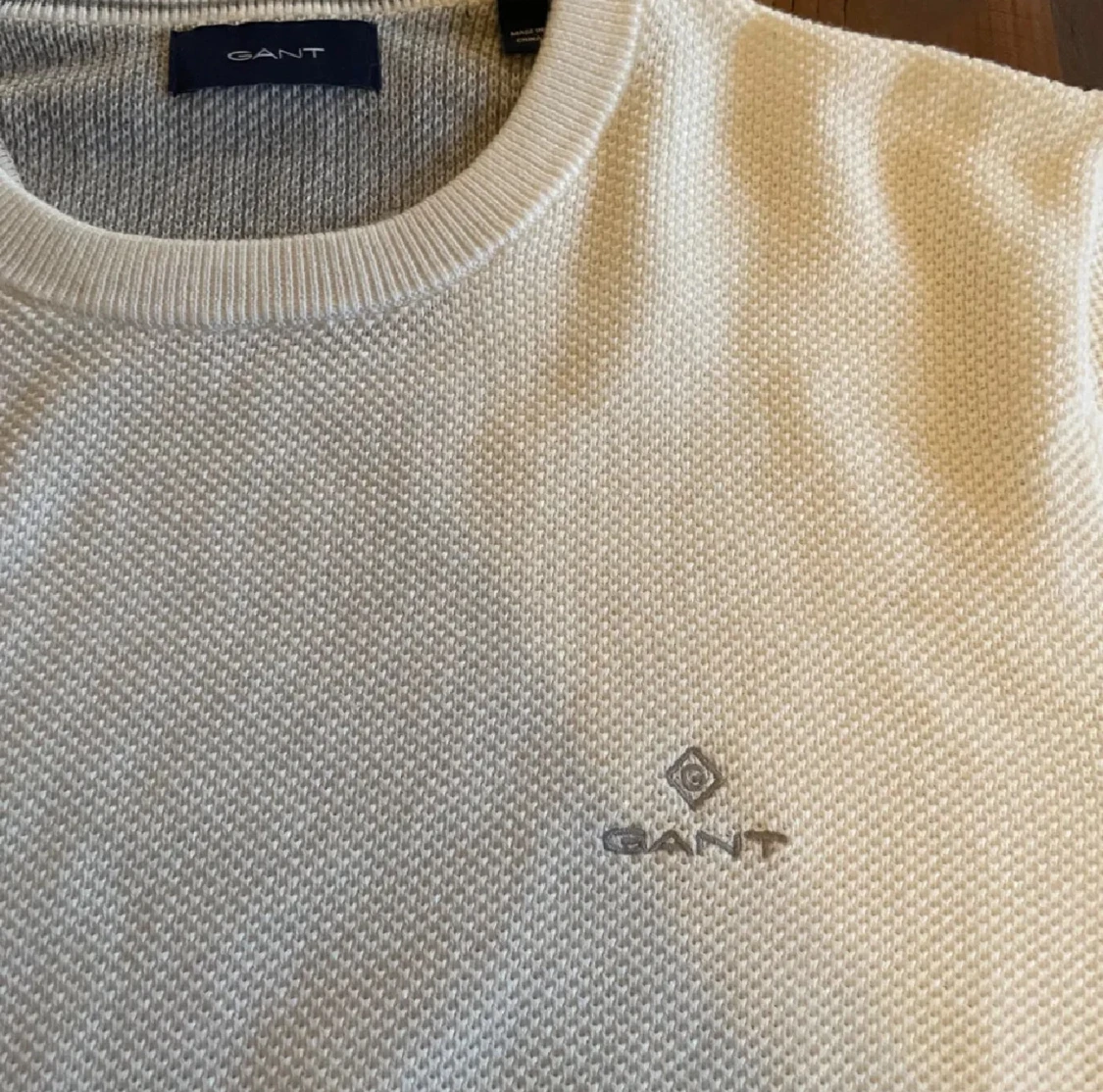 Vit stickad tröja från GANT - 1