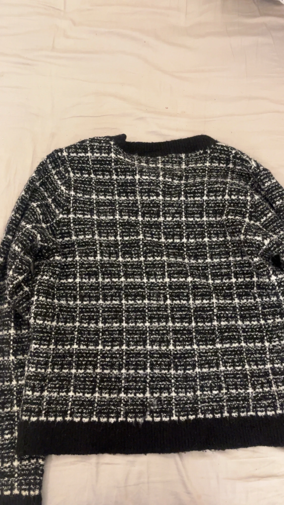 Svartvit rutig kofta från Vila - 1