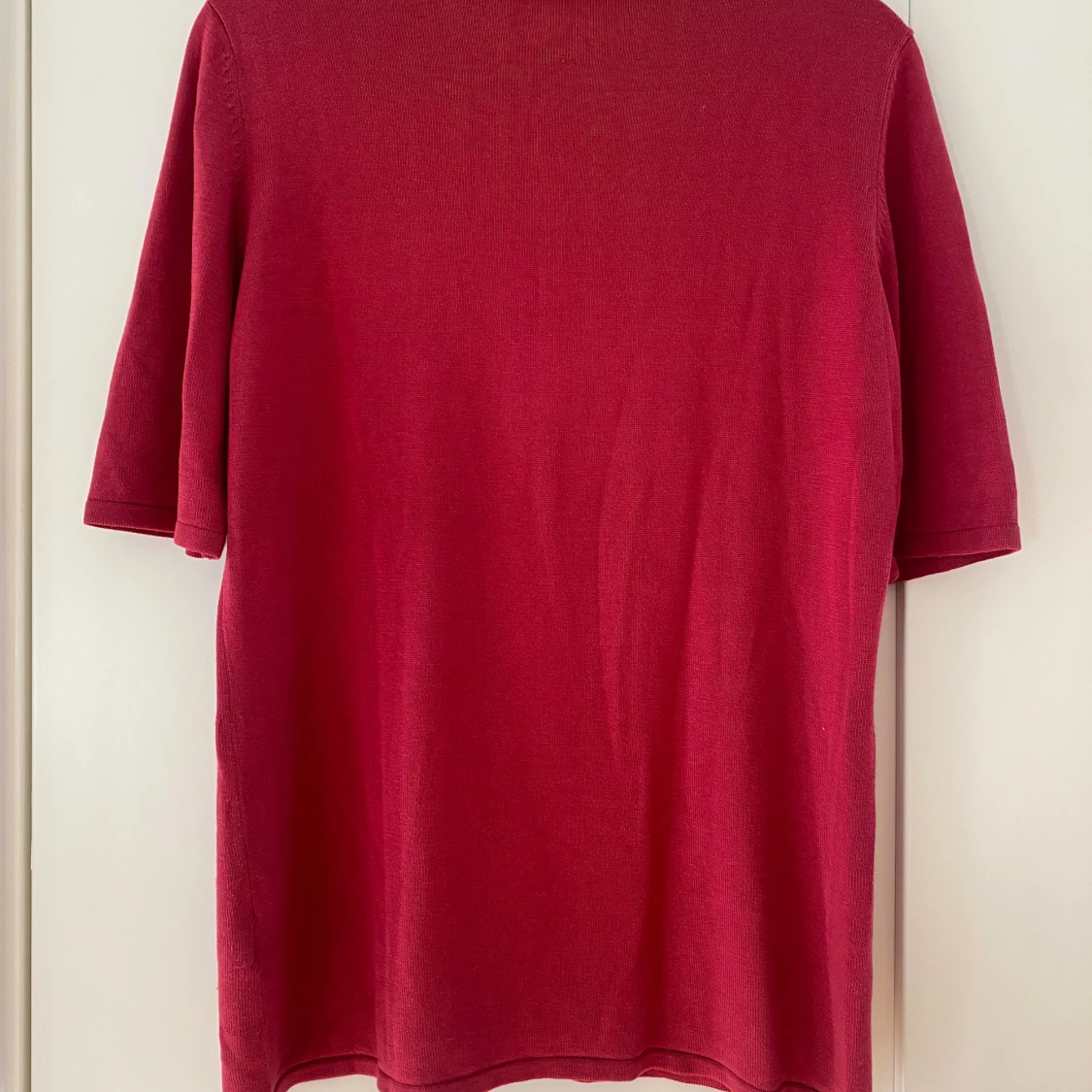 Röd polotröja i silke från Micha - 1