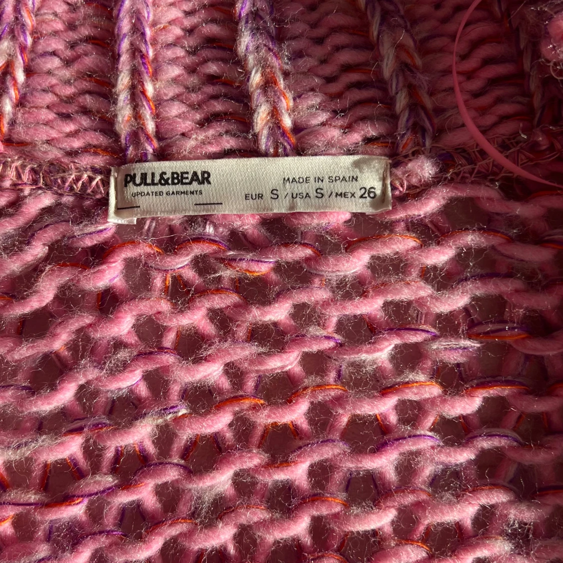 Rosa stickad kofta från Pull&Bear - 1