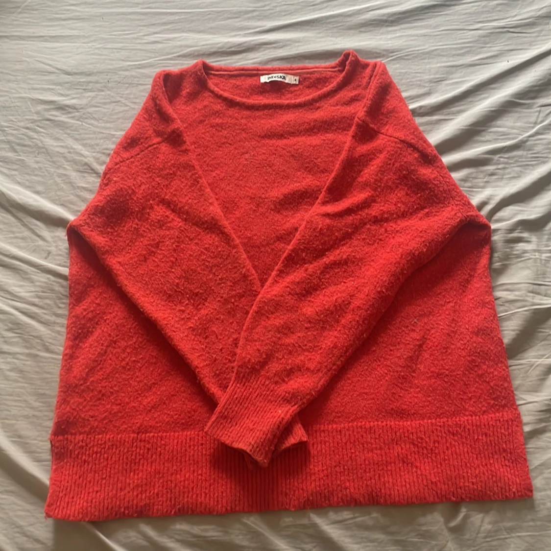 Orange Ull stickad tröja från Indiska - 1