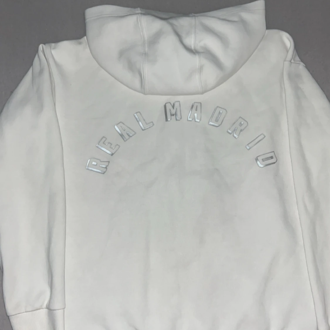 Vit hoodiejacka Real Madrid Adidas - 1