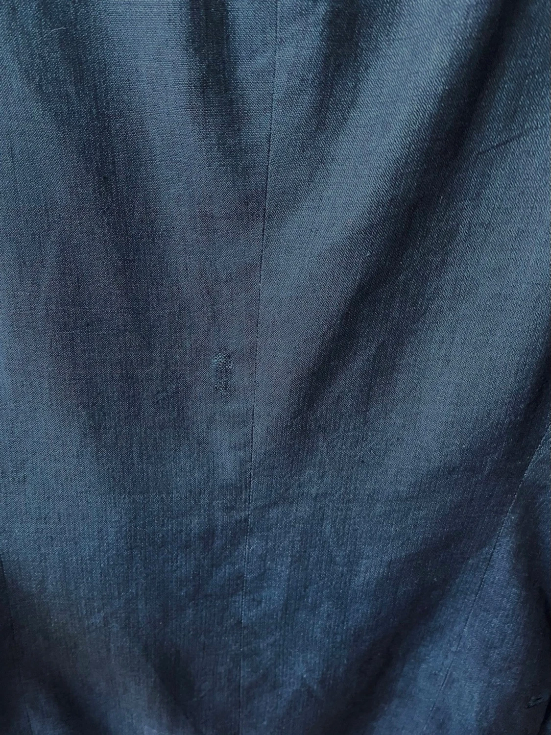 Vintage Armani Linen Blazer Blue - 5