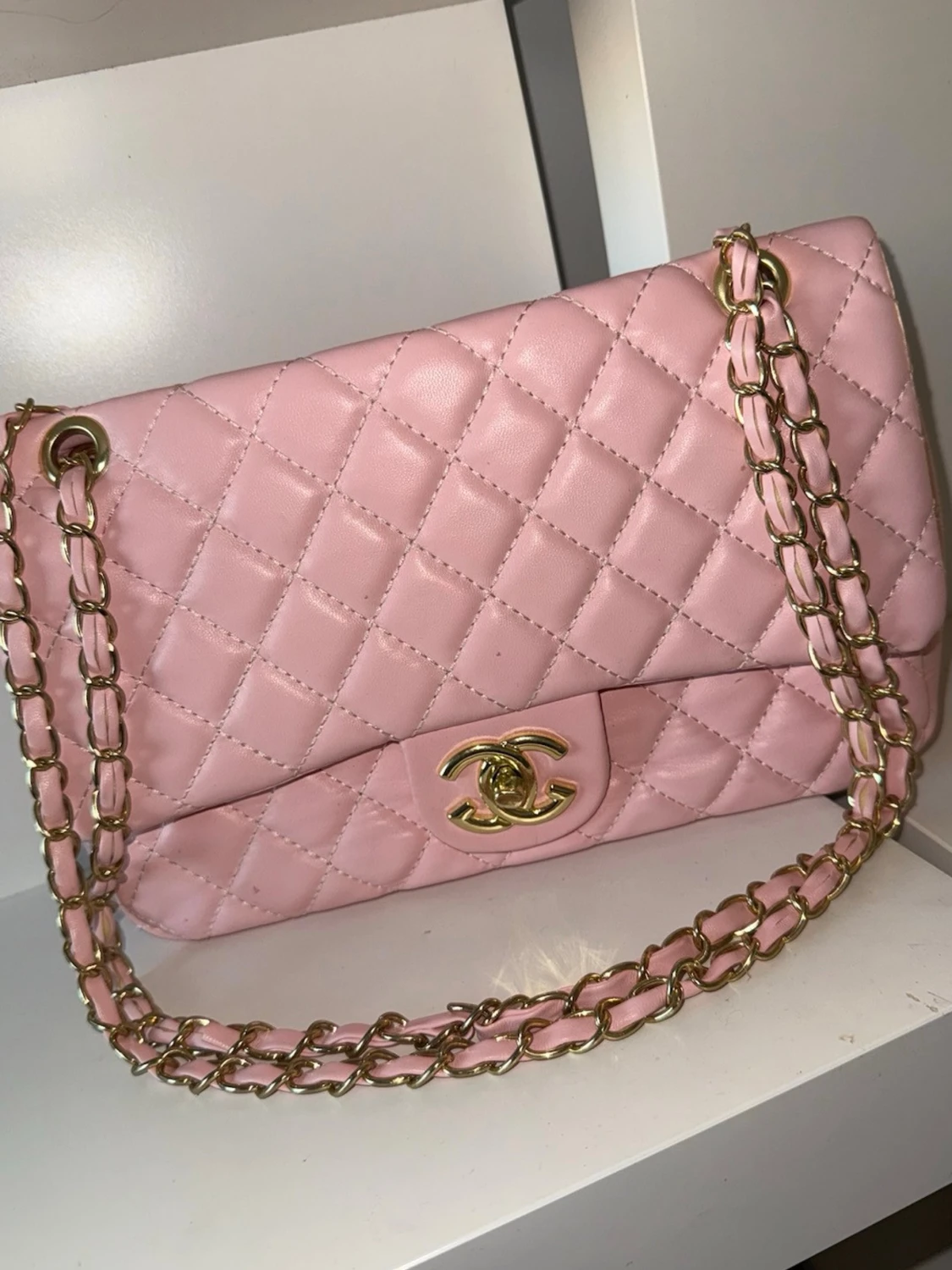 Rosa söt liten märkes axelväska - 2