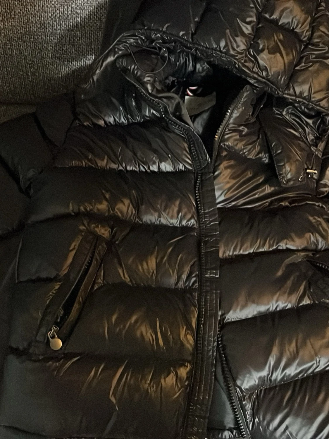 Svart Moncler pufferjacka  - 5