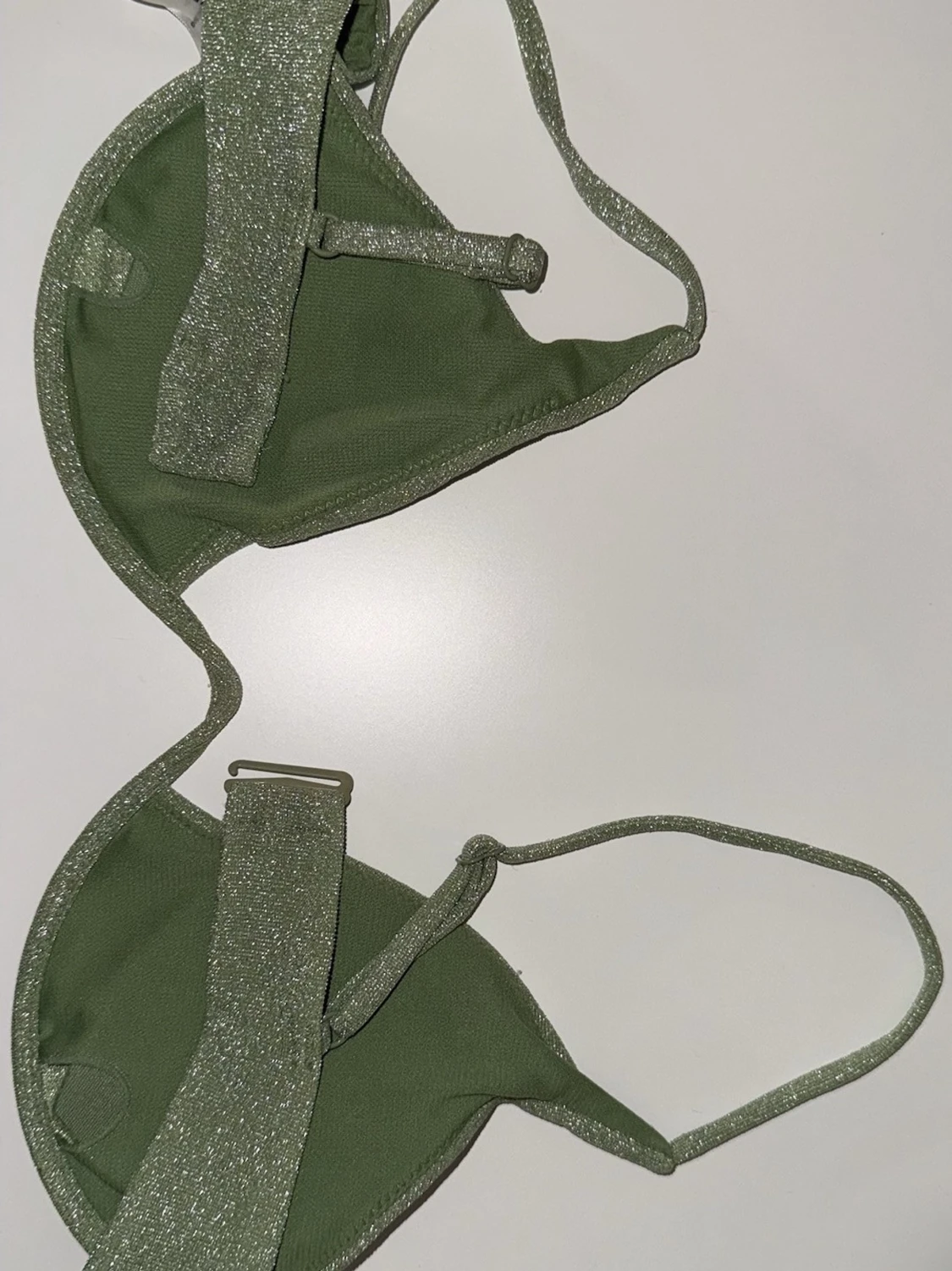 Glittrig grön bikini topp - 2