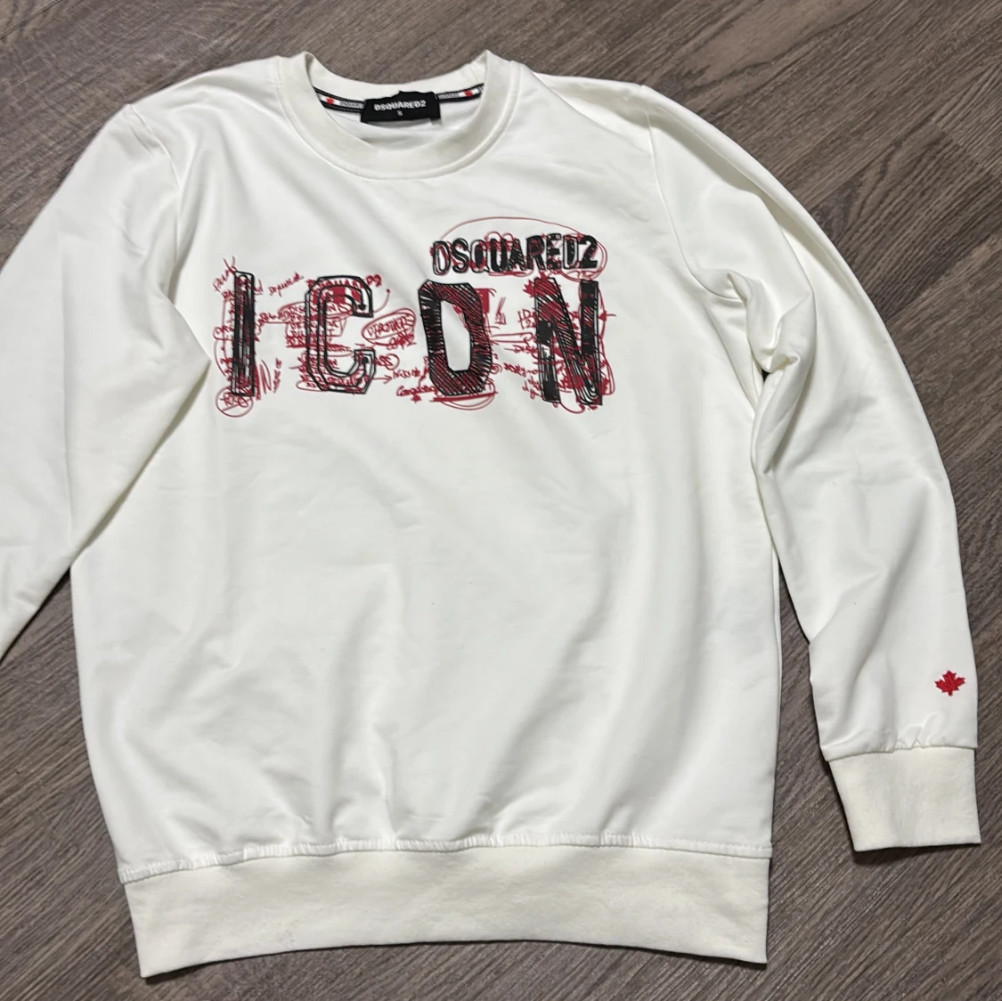 Vit sweatshirt från Dsquared2 ICON