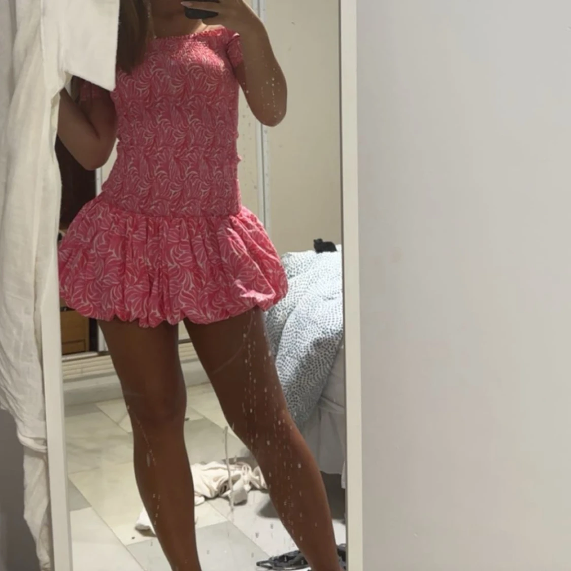 Populär rosa mönstrad klänning från hm - 2