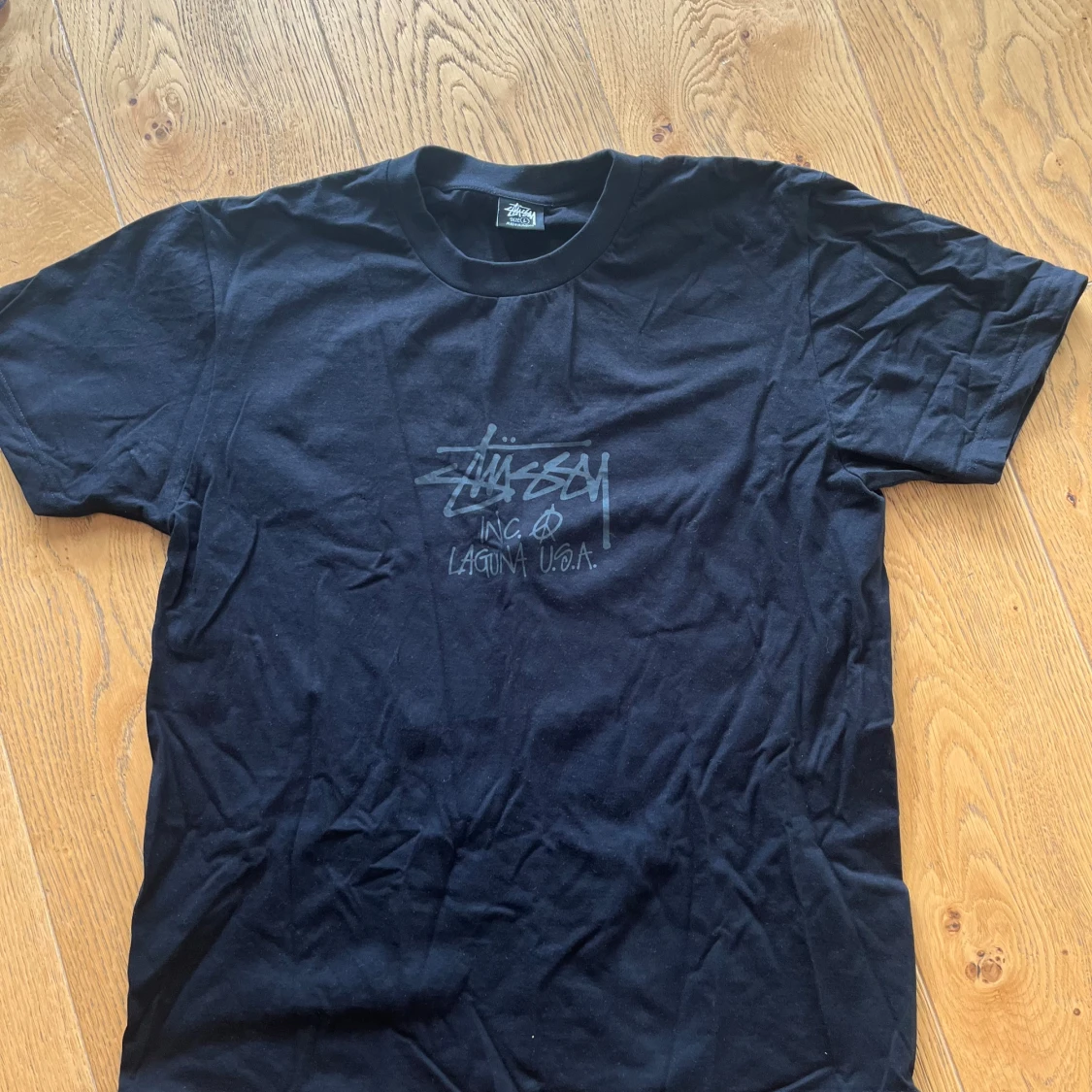 Svart Stüssy t-shirt med tryck