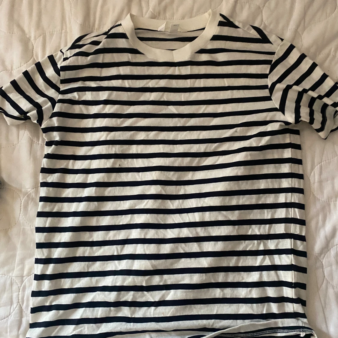 Randig t-shirt i bomull - 1